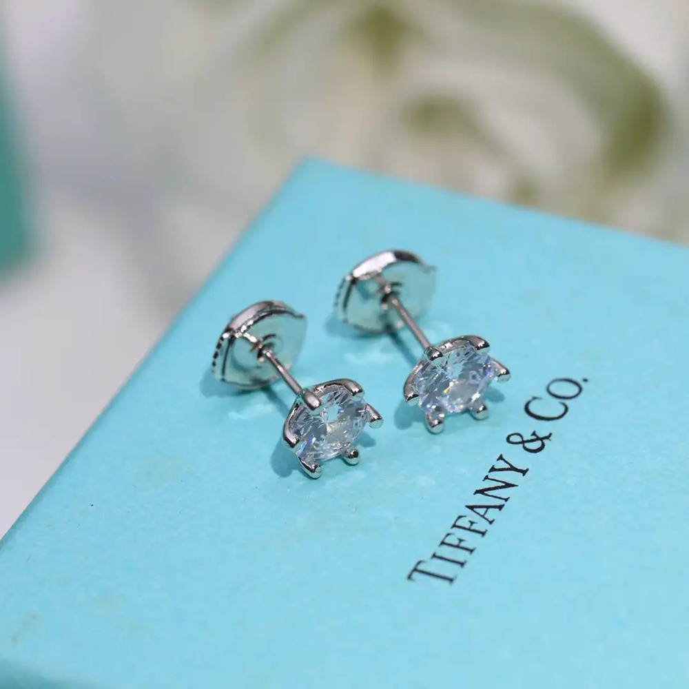Tiffany & Co. Six-Prong Diamond Earrings